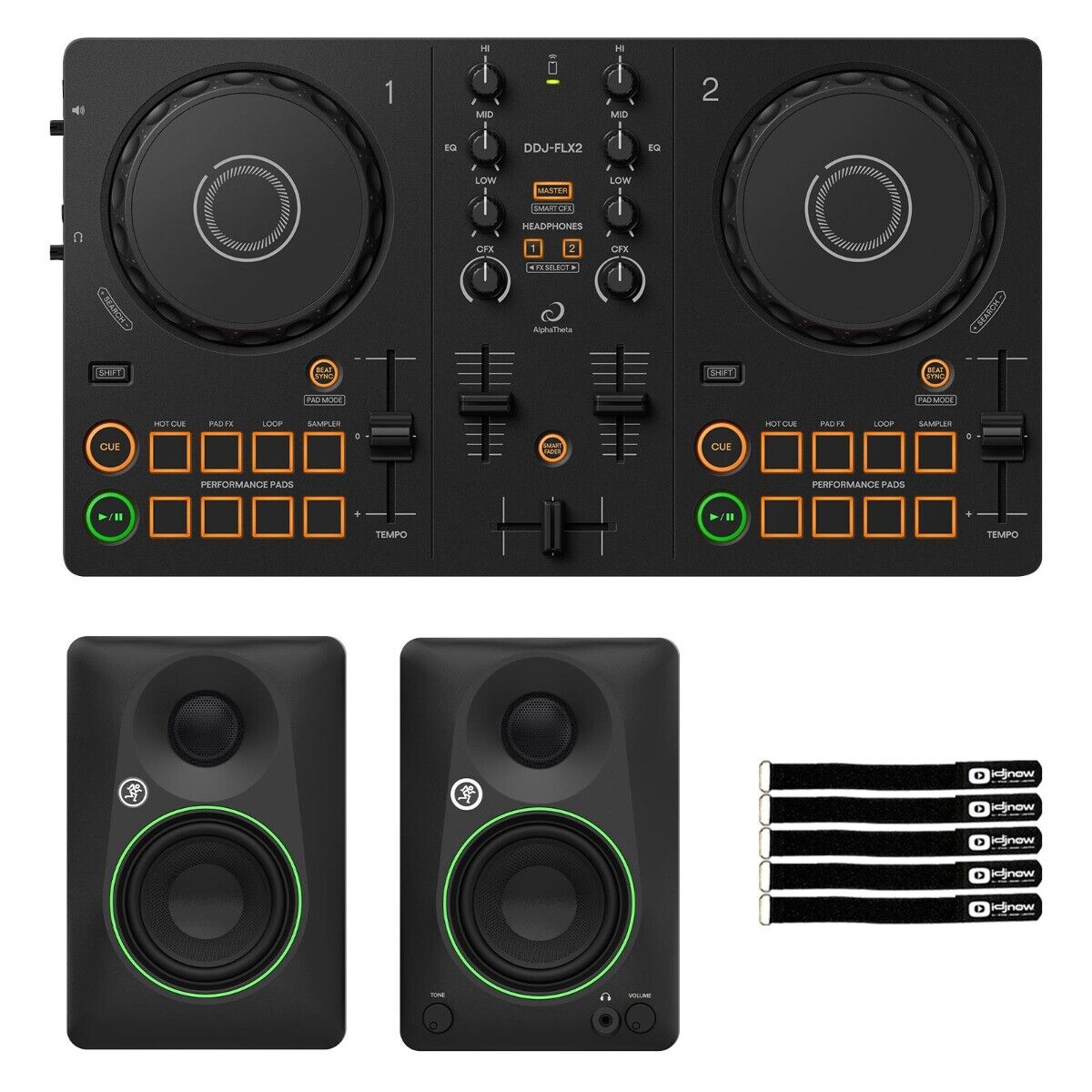 AlphaTheta DDJ-FLX2 Compact Beginner 2-Channel DJ Controller AlphaTheta DDJ-FLX2 Compact Beginner 2-Channel DJ Controller