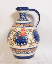 Seltene Expertic DDR Ostalgie Bauernkeramik Vase Krug Blumendekor bemalt