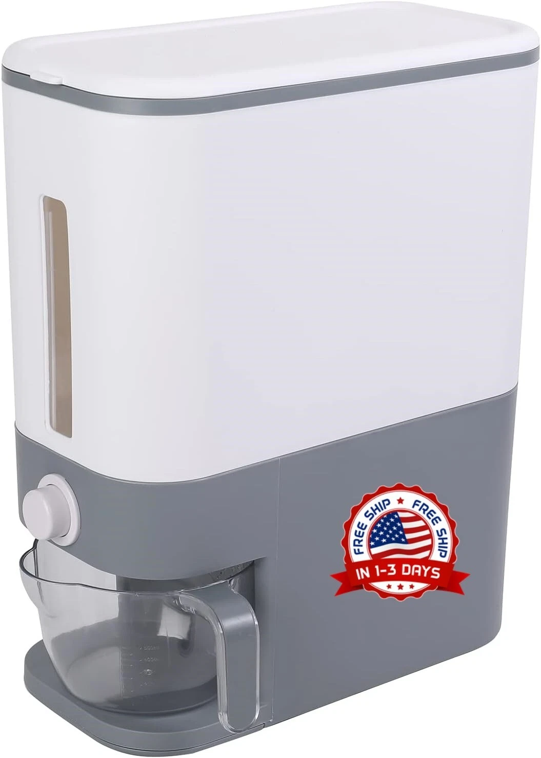 Dispensador de arroz cocina dispensador almacenamiento cocina granos 25Lbs Nuevo