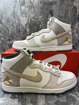 New Nike Dunk High Premium Gold Mountain FD0776-100 Men's Size 9