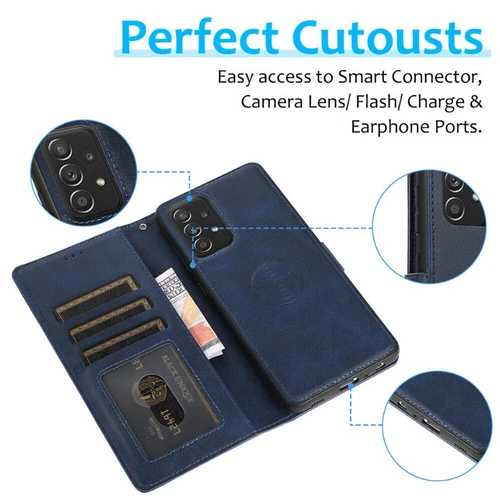 For Samsung S25 S24 S23 S22 S21 S20 FE Ultra Magnetic Leather Cover Wallet Case - Picture 65 of 86