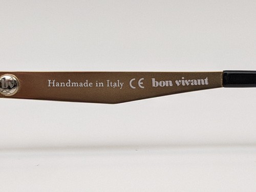 Monturas de gafas Bon Vivant Margot 7044 Butterfly Italia: negras y doradas 52-18-140 - Imagen 9 de 11