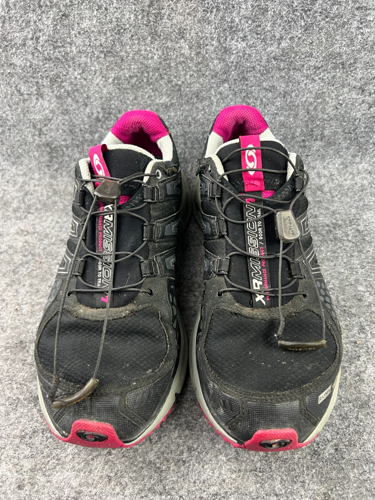 Salomon XR Mission Scarpa Donna 9 5 Nero Rosa Bungee Escursionismo Corsa