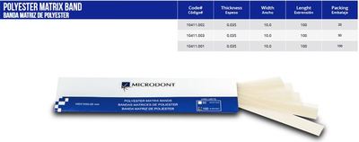Microdont USA MU- 10411001 Matrix Band Box, Polyester Rolls (Pack of 100)