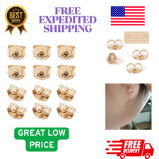 2 Pairs 14K Gold Earring Backs Replacement Ear Locking for Stud Earrings