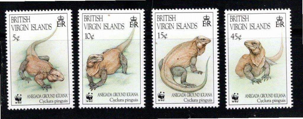 Virgin Islands 1994 SC#791-4 CV$7.05 Set of 4 Reptiles Various V