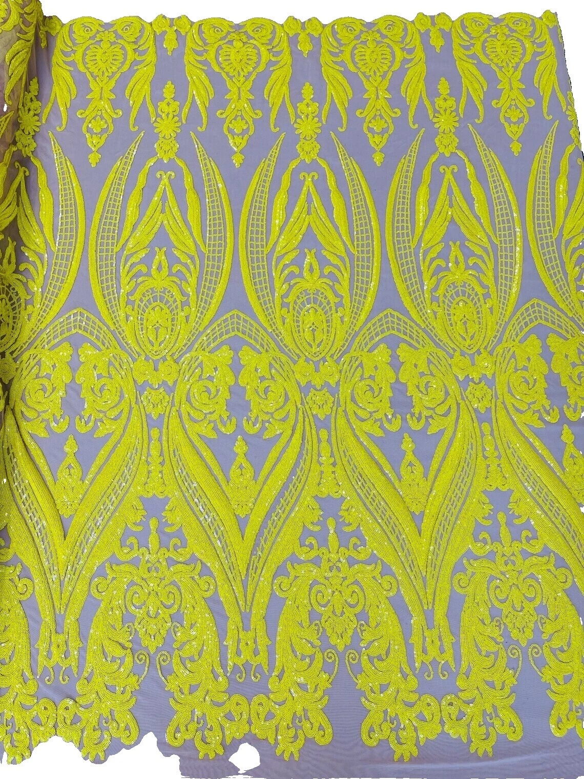Sequin Damask Apparel-Dress Clothing Craft Fabrics