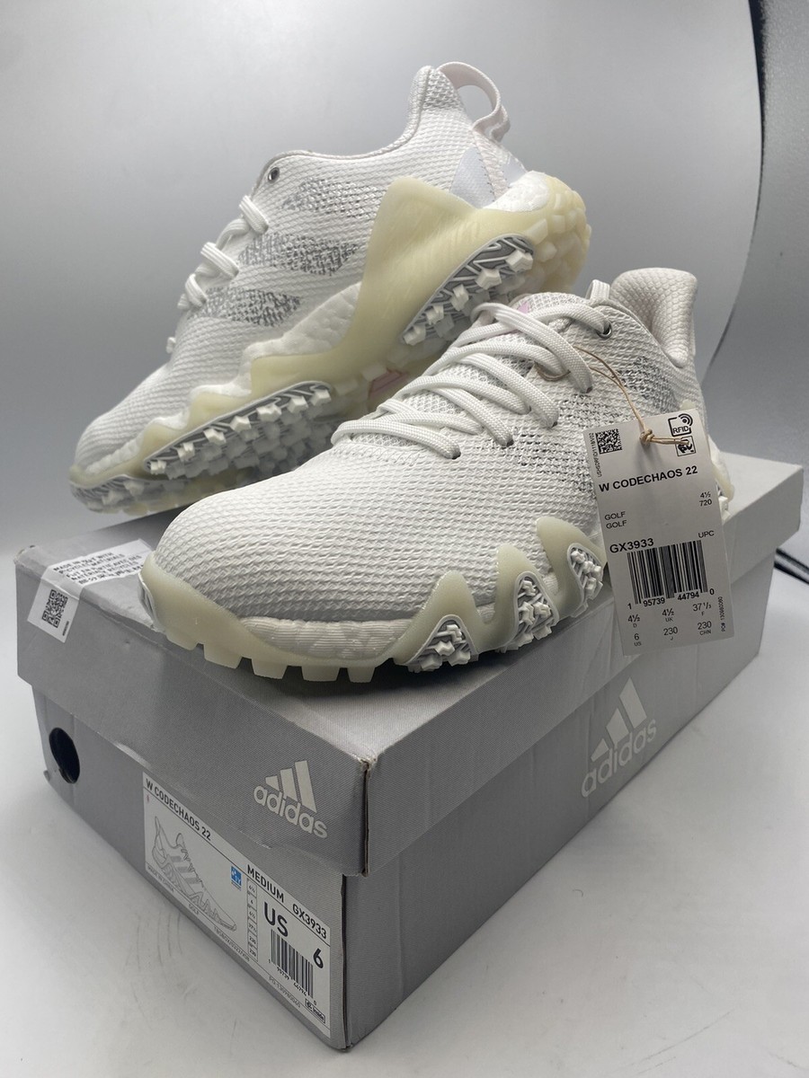 Adidas Women's CodeChaos 22 Golf Shoe White Met Silver & Clear