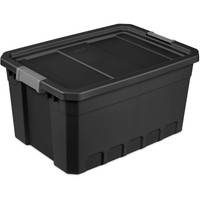 Sterilite 19 Gallon Stacker Tote- Black, Case Of 6 Sterilite 19 Gallon Stacker Tote- Black, Case Of 6