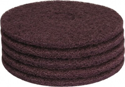 PRO SOURCE Maroon Extra Heavy Duty Floor Stripping Pads: 5 Pack, 15'' Diameter