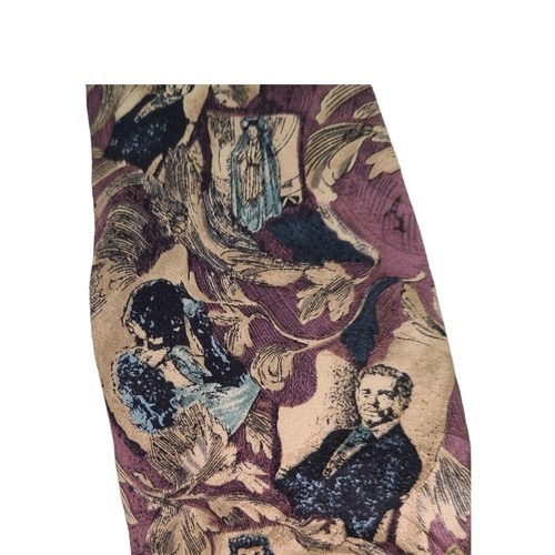 Gone With The Wind Silk Tie American Film Classics  Rhett Scarlett Purple Tan - Picture 1 of 8