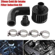 20mm Car Refit Cold Air Intake Filter Induction Pipe Power Flow Hose Clamps Kit