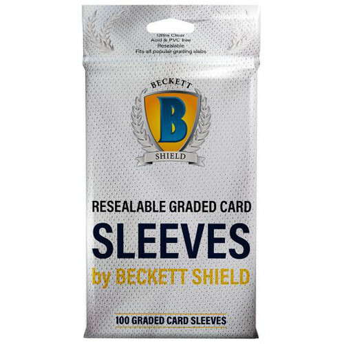 beckett shield resealable graded card sleeves 100-Pack) Beckett Shield Resealable Graded Card Sleeves or Storage Bags