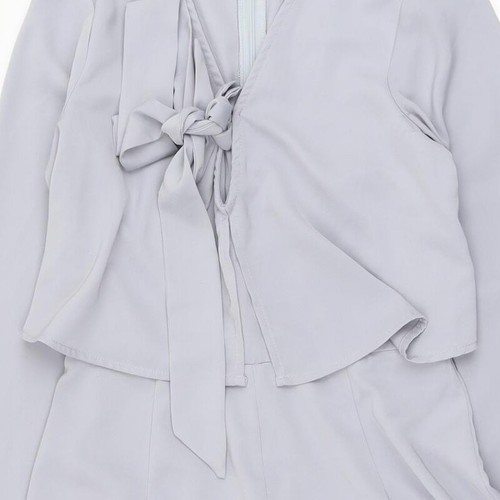 Missguided Womens Grey Polyester Blend Playsuit One-Piece Size 6 Zip - Picture 9 of 10