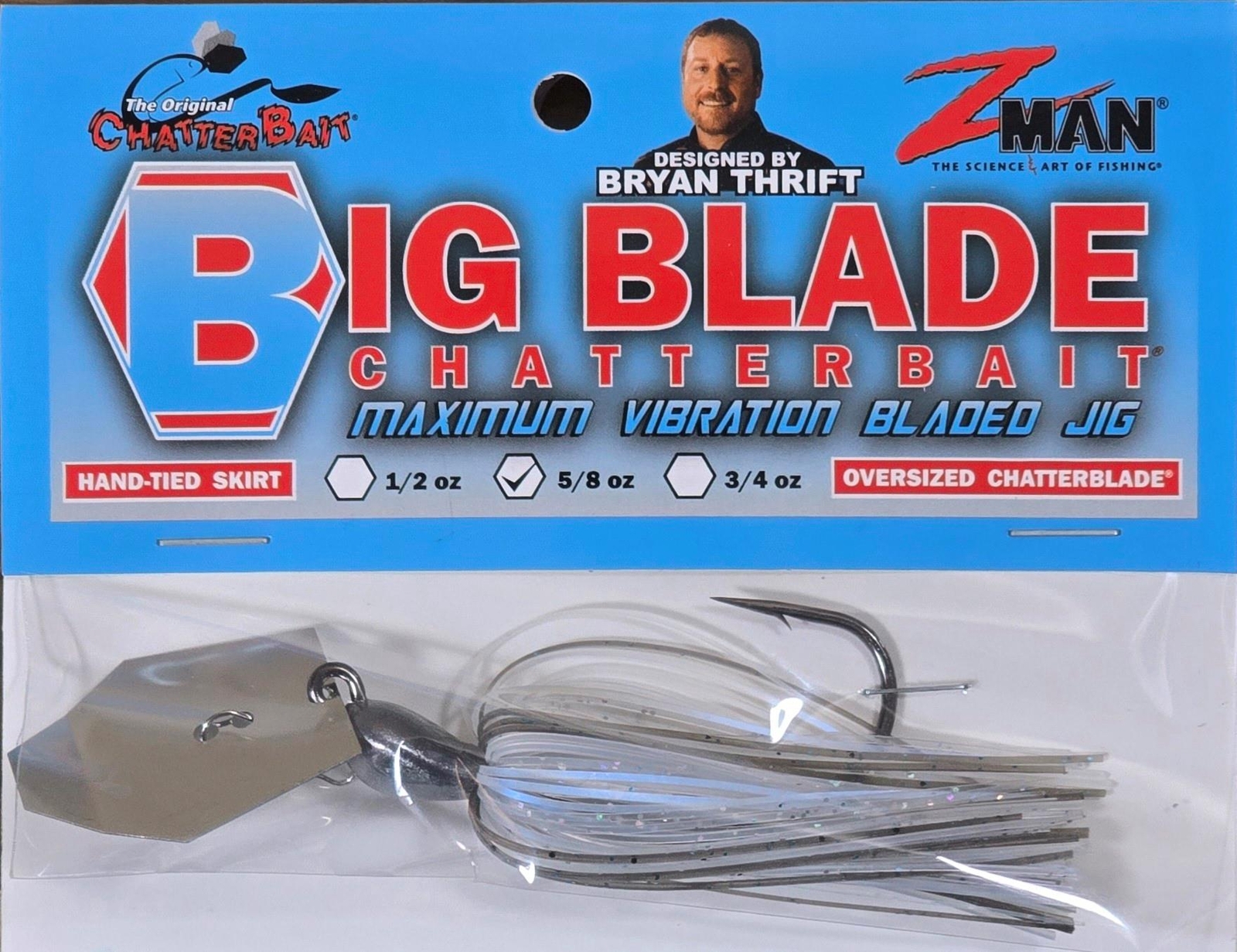 (Ct of 2) Z-Man Big Blade Chatterbait 5/8 oz Provides Maximum Thump & Vibration - Image 2