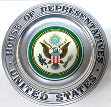 House of Representatives United States heavy metal plate pre-owned 11 inch