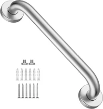 12 Inch Shower Grab Bar 12 Bar-Satin Brushed Nickel, Nickel