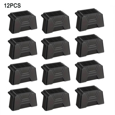 4-12x Solar Deck Lights Outdoor Step Lights LED Fence Stair Lights Garden Lamp