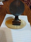 Vintage Metal Egyptian Queen Nefertiti Statue on Marble Base — photo 3