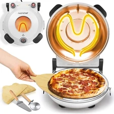 Nutrichef Countertop Pizza Maker - Electric Pizza Oven with Temperature Controls