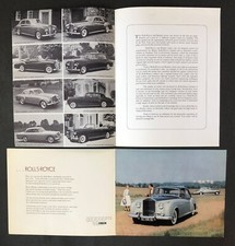 Rolls Royce and Bentley Sales Brochure LOT 2 50s 60s Silver Cloud Phantom Vtg
