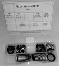 Hydraulik Dichtung, Usit-Ring zöllig 114 tlg 1/8" - 1" selbstzentrierend Box Set