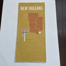 Vintage Original 1968 Standard Oil NEW ORLEANS CITY ROAD MAP GAS & OIL NICE!👀