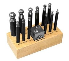 Doming Dapping Punch Set 12 Steel Block MINI Mini DOMING DAPPING PUNCH SET STEEL