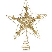 Deko Stern Weihnachten - Goldfarbene Weihnachtsdekoration Stern Aus Metall