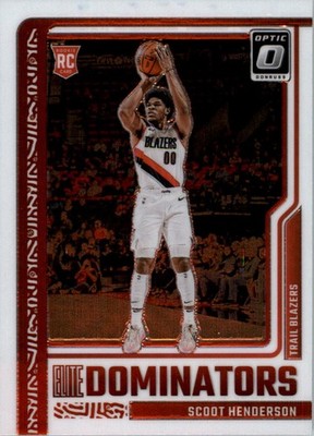 2023-24 Donruss Optic Elite Dominators #10 Scoot Henderson - BSK