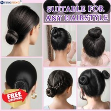 YINGFENG Black Hair Bun Maker Kit 134 Pcs Small Girls Hair Acc.