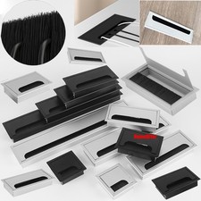 Aluminum Alloy Desk Grommets Computer Table Cable Tidy Wire Hole Cover Rectangle