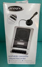Jensen MCR-100 Portable Cassette Player  Recorder Built In Microphone New