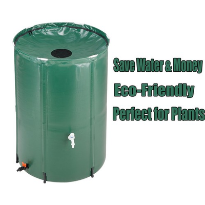#ad 50 200 Gallon Rain Barrel Water Collector Portable Collapsable Rainwater Collect $46.99