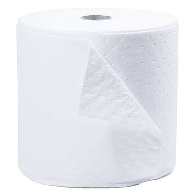 Brady Sxt15p Sorbent Roll, 18 Gal, 15 In X 150 Ft, Oil, White, Polypropylene