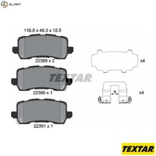 BRAKE PAD SET DISC BRAKE 2238901 FOR ACURA HONDA K24W7 2.4L 4cyl TLXJ35Y5 3.5L