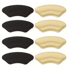 8Pcs Black Heel Pads for Shoes - Cushion Inserts Grips ,Prevent Heel Slip