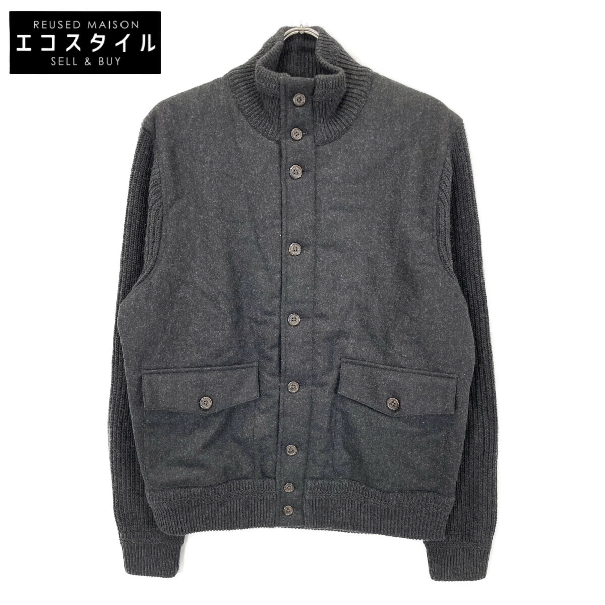 Polo Ralph Lauren Wool Cashmere Knit Blouson Black L Vintage Excellent Conditio