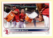 2022 Topps Series 1 Double Bath Xander Bogaerts Christian Vazquez Checklist #229