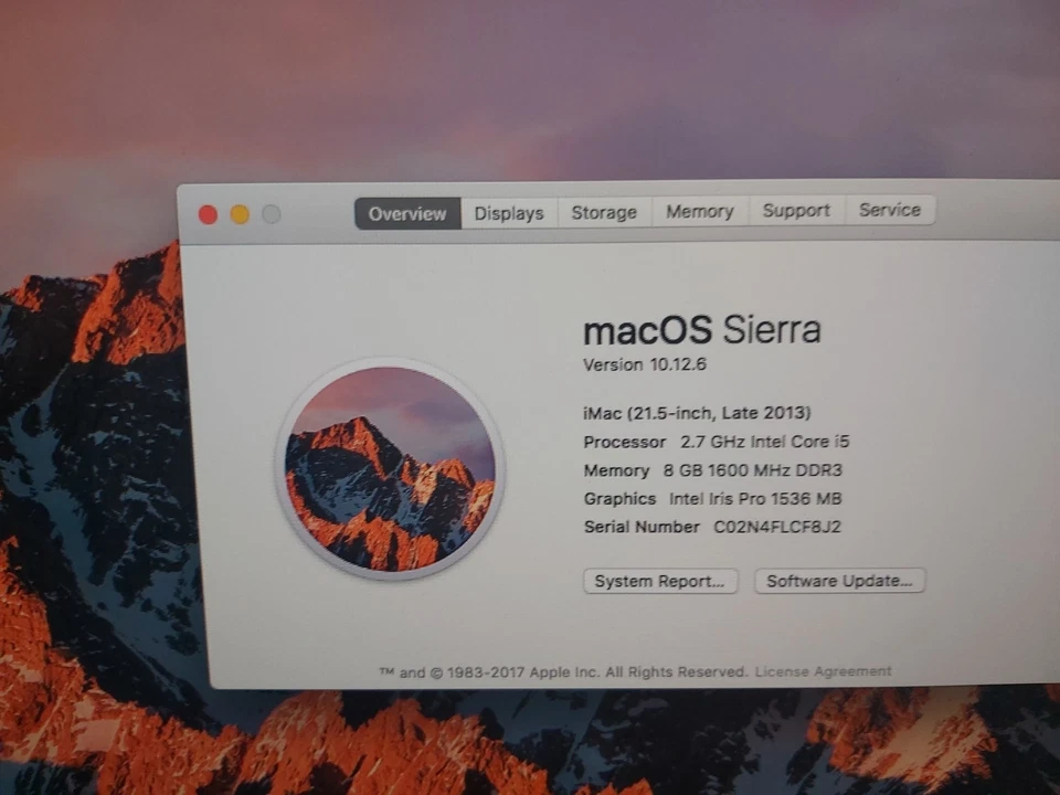 Apple iMac 21.5 Inch All In One Desktop 2013 Core i5 2.7GHz 8GB Ram 1TB Hdd - Image 4 of 4