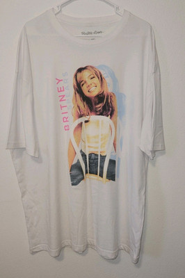 Britney Spears Shirt White Shirt S-5XL Shirt For Men Cotton Short Sleeve TD1400
