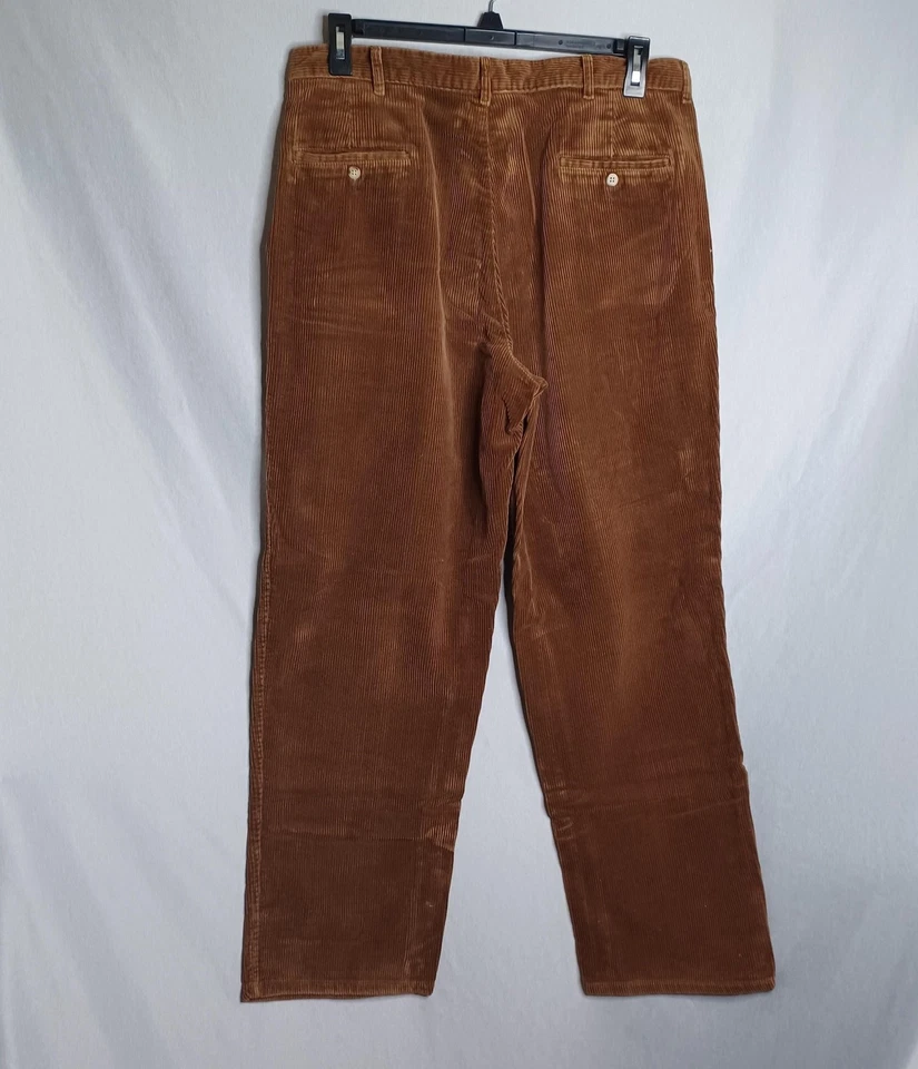 Vintage Polo Country Ralph Lauren Pants Mens 36x32 Corduroy Pleated USA 90s - Image 2 of 4