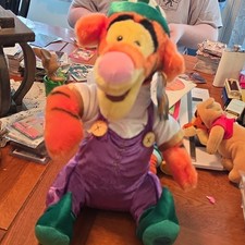 Disney Store Tigger Plush Purple Outfit Green Hat Winnie the Pooh