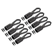 0.43" Cord End Cap Terminator Cord Finding for Tassel Jewelry Making, 8Pcs Black