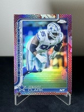 2025 Topps Chrome Football Leather Refractor Kenny Clark #73 Dallas Cowboys
