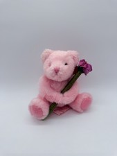 Russ Teddy Bear Plush pink rose Li'l Scribe ballpoint pen with Tags 6"