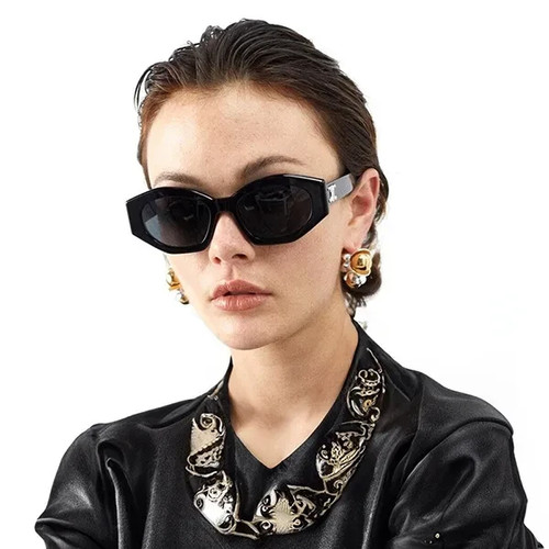 Celine Triomphe CL40238U 01A Shiny Black/Smoke Oval Women's Sunglasses