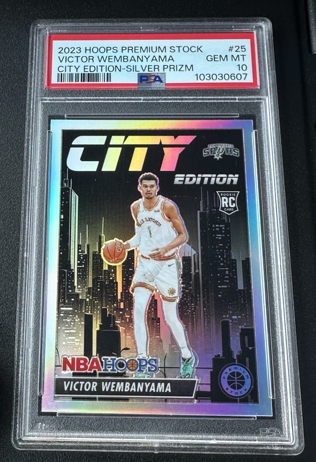 2023 Hoops City Edition Silver Prizm Victor Wembanyama Rookie Card #25 PSA 10