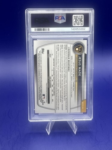 2025 Bowman - Chrome Prospects Jesus Made #BCP-50 Mojo Refractor (RC) PSA 10 - Picture 3 of 3
