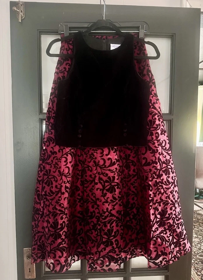 🩷DE COLECCIÓN LIBRO DE CUENTOS RELIQUIAS Niñas 3 piezas Maxi Falda Terciopelo Top Conjunto Chaqueta de Piel Sintética Foto 4 de 4